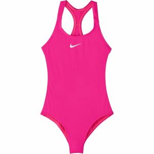Nike SOLID růžová M - Dívčí jednodílné plavky