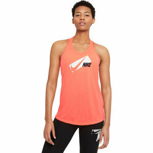 Nike DRI-FIT ELASTIKA Dámské tréninkové tílko, oranžová, velikost L