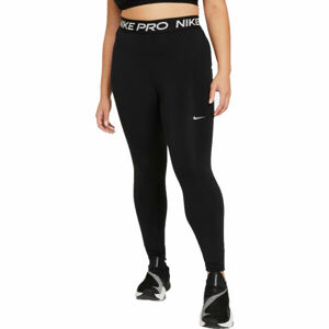 Nike PRO 365 Dámské legíny plus size, Černá,Bílá, velikost 1x