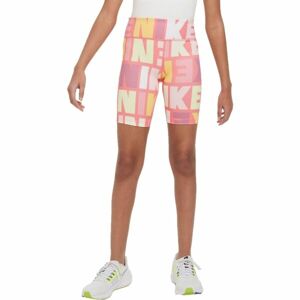 Nike DF ONE BKE SHRT LOGO PRNT Dívčí elastické šortky, mix, velikost S