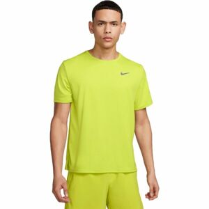 Nike NK DF UV MILER SS Pánské tréninkové tričko, reflexní neon, velikost L