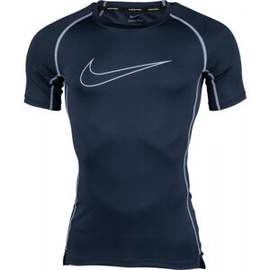 Nike NP DF TIGHT TOP SS M Pánské tréninkové tričko, tmavě modrá, velikost L