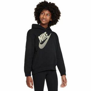 Nike NSW OS PO Dívčí mikina, černá, velikost XL