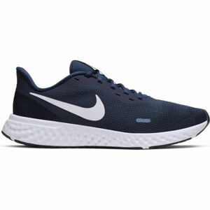 Nike REVOLUTION 5 Pánská běžecká obuv, Tmavě modrá,Bílá, velikost 9