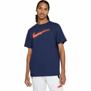 Nike SPORTSWEAR Pánské tričko, Tmavě modrá,Oranžová, velikost