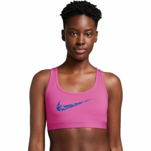 Nike SWOOSH Dámská sportovní podprsenka, růžová, veľkosť L