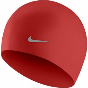 Nike SOLID SILICONE YOUTH červená NS - Dětská plavecká čepice