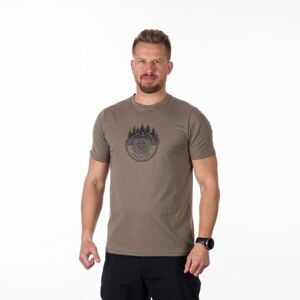 Northfinder COMPASSO Pánské triko, hnědá, veľkosť XL