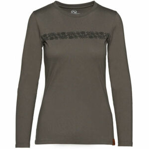 Northfinder ORGESA hnědá XL - Dámské tričko s dlouhým rukávem