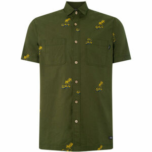 O'Neill LM PALM AOP S/SLV SHIRT tmavě zelená XL - Pánská košile