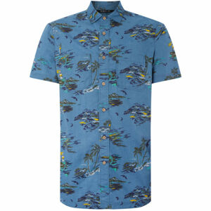 O'Neill LM TROPICAL S/SLV SHIRT Pánská košile, Modrá,Mix, velikost XL