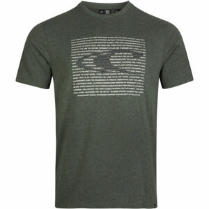 O'Neill GRAPHIC WAVE SS T-SHIRT Pánské tričko, Khaki,Bílá, velikost L