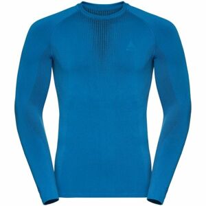 Odlo SUW MEN'S TOP L/S CREW NECK PERFORMANCE WARM modrá XL - Pánské tričko