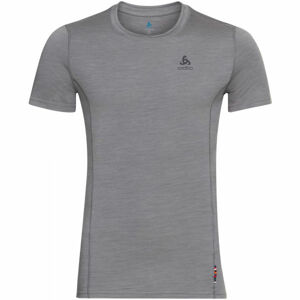 Odlo SUW MEN'S TOP CREW NECK S/S NATURAL+ LIGHT šedá XL - Pánské tričko