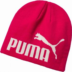 Puma ESS BIG CAT BEANIE JNR Juniorská zimní čepice, Růžová,Bílá, velikost
