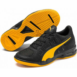 Puma AURIZ JR Juniorská volejbalová obuv, černá, velikost 37.5