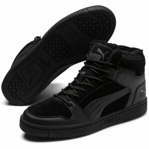 Puma REBOUND LAYUP SD FUR Pánská volnočasová obuv, černá, velikost 42.5