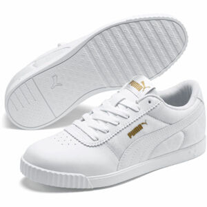 Puma CARINA SLIM VEIL Dámské volnočasové boty, Bílá,Zlatá, velikost 37.5