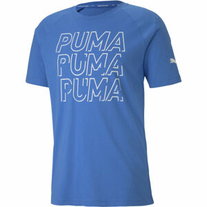 Puma MODERN SPORTS LOGO TEE Pánské triko, Modrá,Bílá, velikost