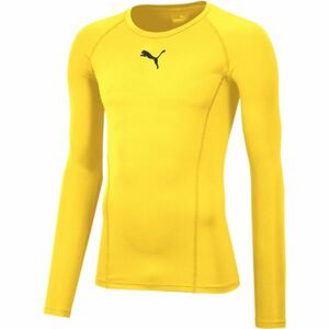 Puma LASELAYER TEE LS Pánské funkční triko, žlutá, veľkosť L