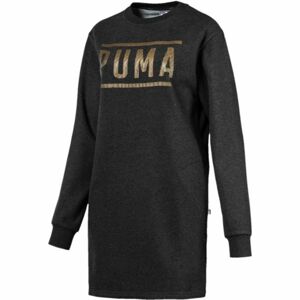 Puma ATHLETIC DRESS FL tmavě šedá XS - Dámské mikinové šaty