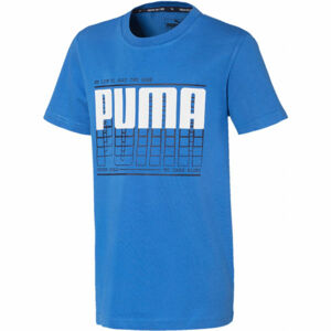 Puma ACTIVE SPORTS GRAPHIC TEE B Chlapecké sportovní triko, Modrá,Bílá, velikost
