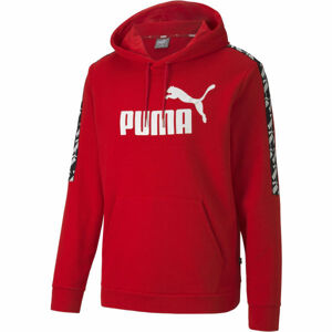 Puma APLIFIED HOODED TL červená L - Pánská sportovní mikina