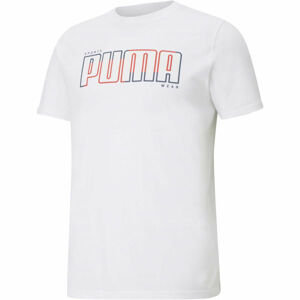 Puma ATHLETICS TEE BIG LOGO Pánské triko, bílá, velikost XXL
