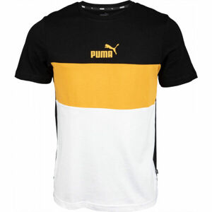 Puma ESS COLORBLOCK TEE Pánské triko, černá, velikost XL