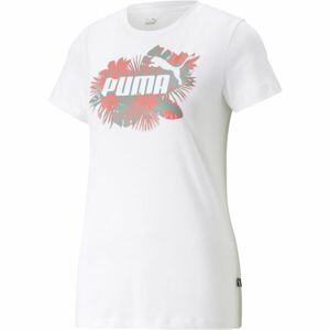 Puma ESS + FLOWER POWER TEE Dámské triko, bílá, velikost S