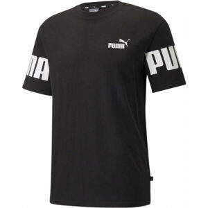 Puma PUMA POWER COLORBLOCK TEE Pánské triko, černá, velikost XL