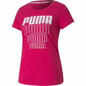 Puma REBEL GRAPHIC TEE růžová S - Dámské sportovní triko