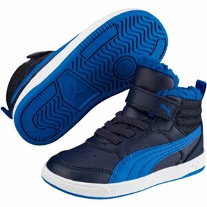 Puma REBOUND STREET V2 FUR PS modrá 11 - Dětská zimní obuv