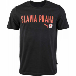 Puma Slavia Prague Graphic Tee DBLU Pánské triko, černá, velikost S