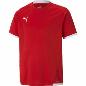 Puma TEAM LIGA JERSEY JR Juniorské fotbalové triko, červená, veľkosť 128