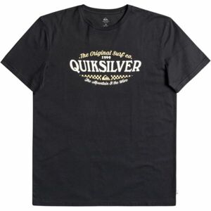 Quiksilver CHECKONIT M TEES Pánské triko, Černá,Bílá, velikost L