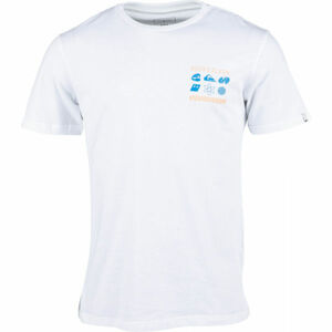 Quiksilver SLOW BURN SS Pánské tričko, Bílá,Modrá, velikost