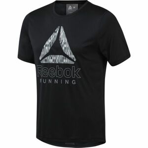 Reebok RUNNING ESSENTIALS GRAPHIC TEE černá XL - Pánské běžecké tričko