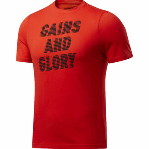 Reebok GS OPP TEE GRAPHIC Pánské tričko, Červená,Černá, velikost