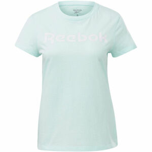 Reebok TRAINING ESSENTIAL GRAPHIC TEE REEBOK READ Dámské tričko, Světle modrá,Bílá, velikost