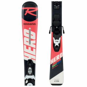 Rossignol HERO JR + KID-X 4 B76 Juniorské sjezdové lyže, černá, velikost 110