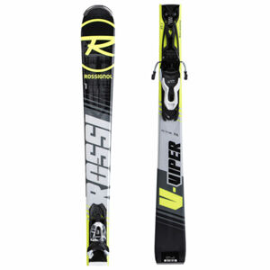 Rossignol V-VIPER + XPRESS 10 Pánské sjezdové lyže, Tmavě šedá,Šedá,Reflexní neon,Černá, velikost 173