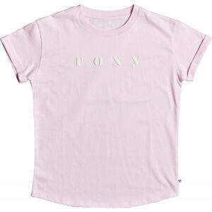 Roxy EPIC AFTERNOON WORD Dámské triko, Růžová,Bílá, velikost