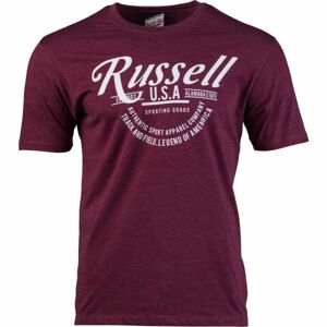 Russell Athletic TRACK AND FIELD vínová XXL - Pánské tričko