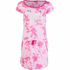Russell Athletic PRINTED SCRIPT DRESS Dámské šaty, růžová, velikost M