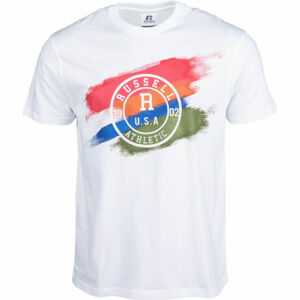 Russell Athletic SHADED S/S CREWNECK TEE SHIRT bílá S - Pánské tričko