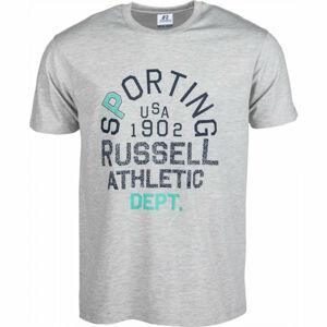 Russell Athletic SPORTING S/S CREWNECK TEE SHIRT šedá XL - Pánské tričko