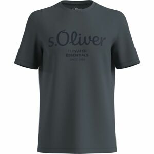 s.Oliver LOGO T-NOOS Pánské tričko, tmavě šedá, velikost S
