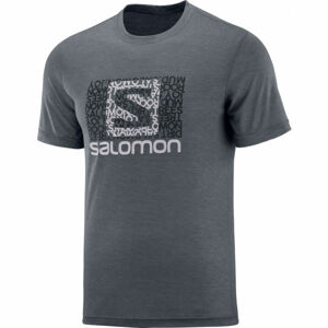 Salomon EXPLORE GRAPHIC SS TEE M šedá L - Pánské triko
