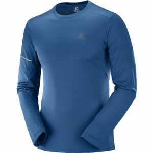 Salomon AGILE LS TEE modrá XL - Pánské triko
